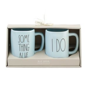 Rae Dunn Something Blue & I Do Wedding Mug Set